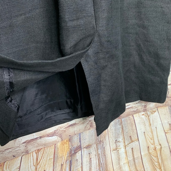Vintage Santa Fe black linen sheath dress sz 4 button accents - Picture 6 of 7